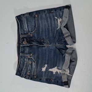 American Eagle 00 cut-off denim shorts. Distressed and cuffed.